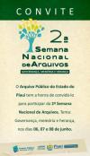 II SEMANA NACIONAL DE ARQUIVOS